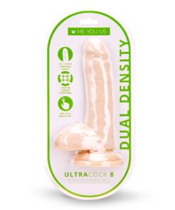 Me You Us Ultra Cock Dual Density Dildo With Balls 8 Inch