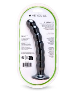 Alternative view of Me You Us Ripple G-Spot Pegging Dildo Black 8 Inch