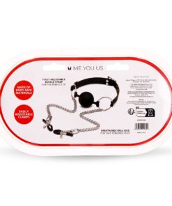 Alternative view of Me You US Silicone Gag with Clamps